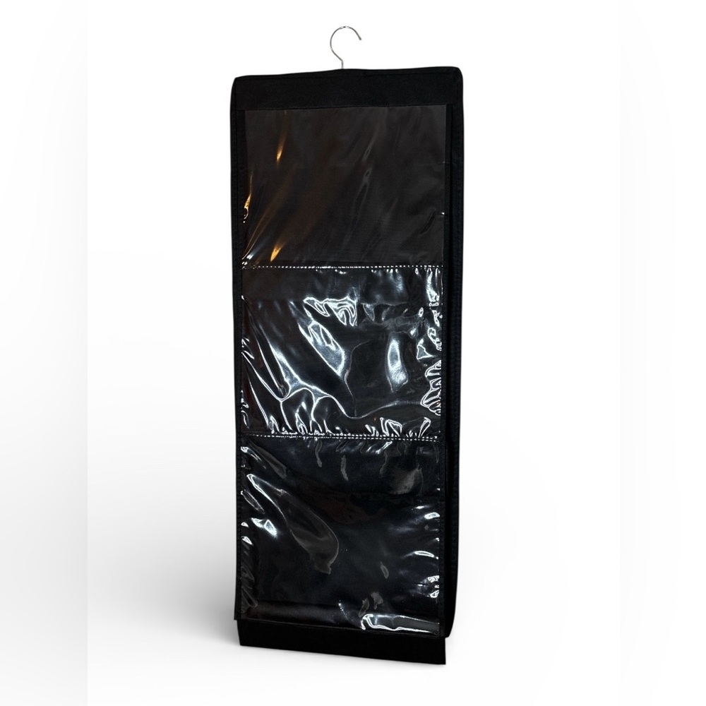 Hanging Handbag Organizer Dustproof Storage Holder Bag Wardrobe Black Lot of 2 - Picture 3 of 11